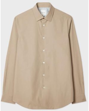 Paul Smith Tailored-Fit Poplin Shirt - Natural