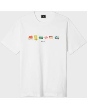 Paul Smith 'Stickers' Print T-Shirt - White