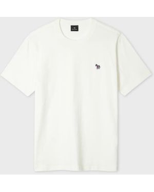 Paul Smith Ecru Organic Cotton Zebra Logo T-Shirt - White