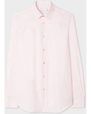 Paul Smith Tailored-fit Pink Cotton 'artist Stripe' Cuff Shirt