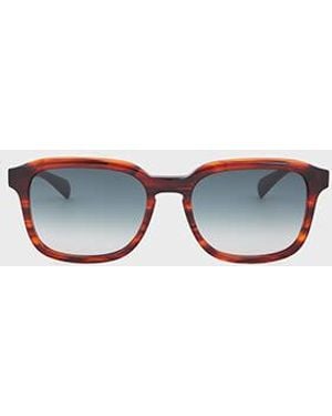 Paul Smith Striped 'Parfett' Sunglasses - Brown