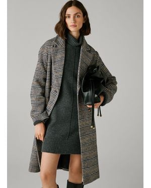 Pepe Jeans Mantel Hahnentrittmuster - Grau