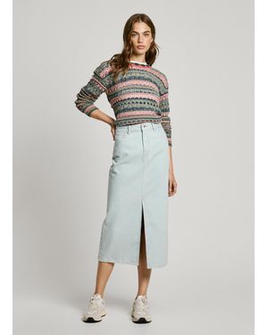 Pepe Jeans Rock Midi Slim Fit - Mehrfarbig