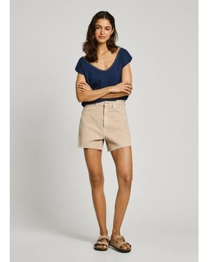 Pepe Jeans Shorts denim fit slim - Neutro