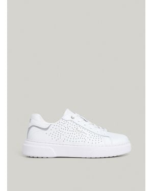 Pepe Jeans Sneakers Leder Nieten - Weiß
