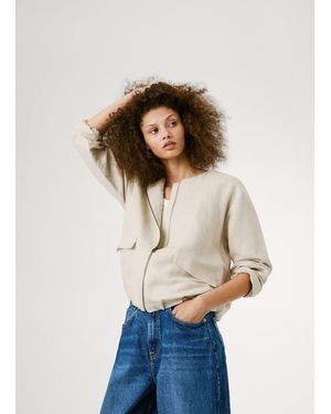 Pepe Jeans Cazadora bomber de espiga - Neutro