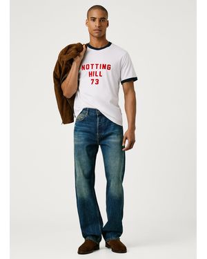 Pepe Jeans Jeans fit relaxed y tiro regular - bexley - Blanco