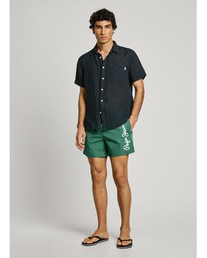 Pepe Jeans Bañador bermuda maxi logo - Verde