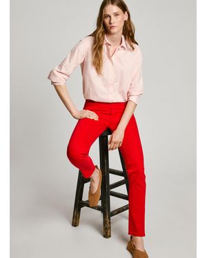 Pepe Jeans Pantalón 5 bolsillos fit slim - Rojo