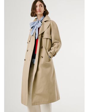 Pepe Jeans Trenchcoat Lang Wasserdicht - Natur