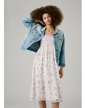 Pepe Jeans Langer Rock Ganzflächiges Blumenmuster - Mehrfarbig