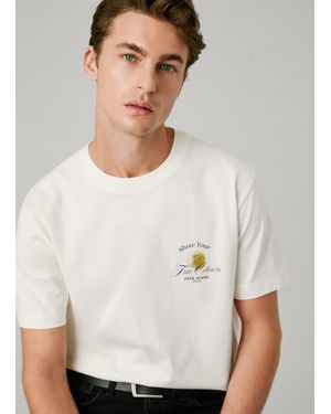 Pepe Jeans Camiseta gráfico estampado fit regular - Blanco