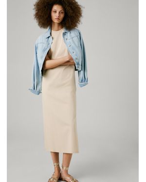 Pepe Jeans Vestido largo cuello redondo - Neutro