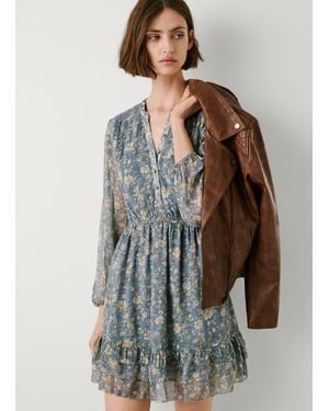 Pepe Jeans Vestido corto estampado floral - Azul