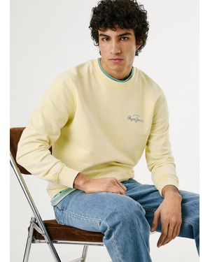 Pepe Jeans Sudadera cuello redondo fit regular - Blanco