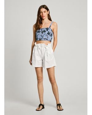 Pepe Jeans Shorts denim fit relaxed - Blanco