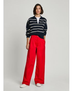 Pepe Jeans Pantalón chino pierna ancha - Rojo