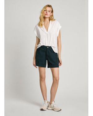 Pepe Jeans Shorts Canvas Stückgefärbt - Mehrfarbig