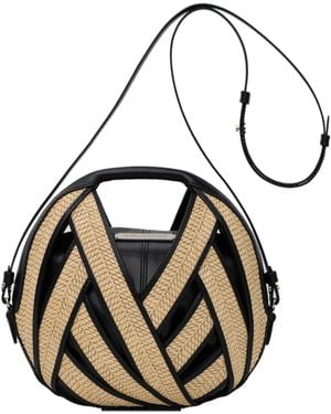 PERRIN Paris Le Petit Panier Raffia - Black