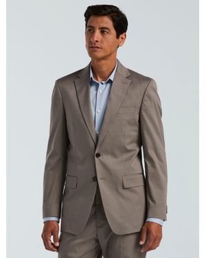 Perry Ellis Slim Fit Textured Suit Jacket - Brown