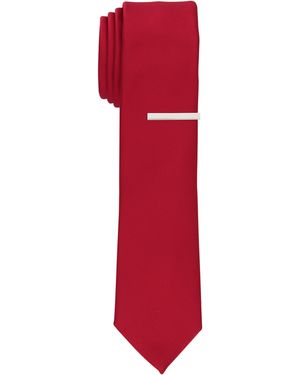 Perry Ellis Sateen Slim Tie - Red