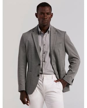 Perry Ellis Slim Fit Unlined Textured Sportcoat - Gray