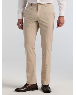 Perry Ellis Slim Fit Total Stretch Suit Pants - Natural