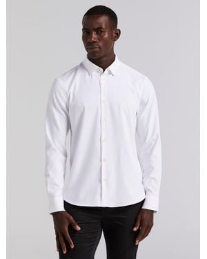 Perry Ellis Untucked Total Stretch Slim Fit Shirt - Black