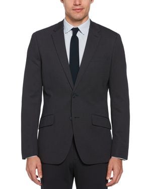 Perry Ellis Slim Fit Pindot Stretch Knit Suit Jacket - Blue