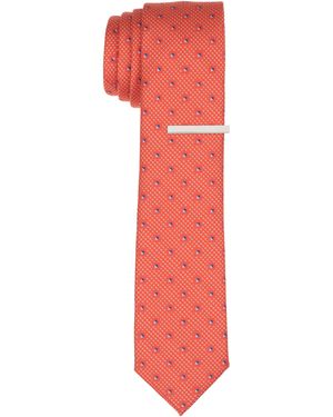 Perry Ellis Jarrell Neat Patterned Slim Fit Tie - Red