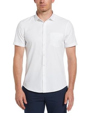 Perry Ellis Total Stretch Slim Fit Solid Shirt - Black