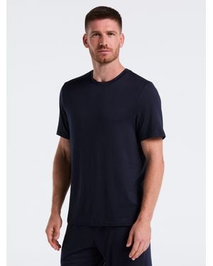 Perry Ellis Jersey Crew Neck Sleep Top - Black