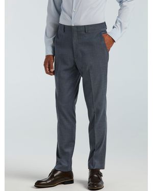 Perry Ellis Skinny Fit Textured Suit Pants - Gray