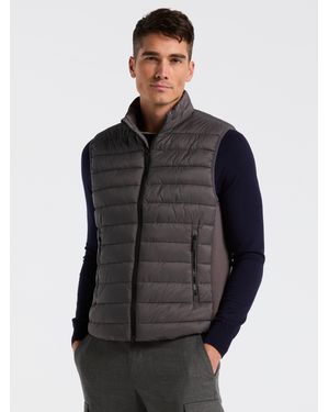 Perry Ellis Hybrid Lightweight Puffer Vest - Black