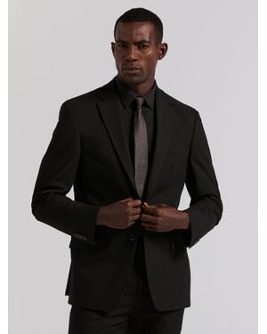 Perry Ellis Slim Fit Gabardine Suit Jacket - Black