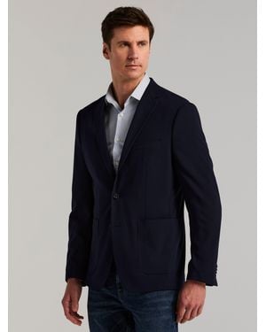 Perry Ellis Slim Fit Seersucker Suit Jacket - Blue