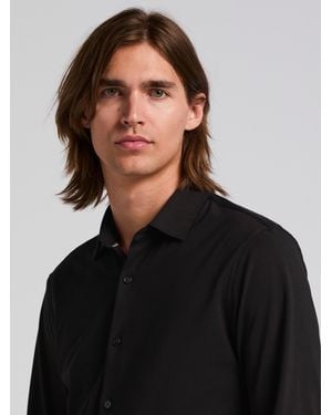 Perry Ellis Untucked Button Down Cotton Shirt - Black