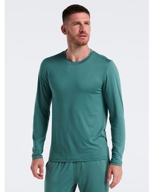 Perry Ellis Deluxe Touch Crew Neck Lounge Shirt - Green