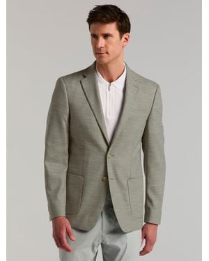 Perry Ellis Slim Fit Textured Sport Coat - Gray