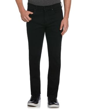 Perry Ellis Slim Fit 5-Pocket Denim Jeans, Cotton/Polyester/Elastane - Black