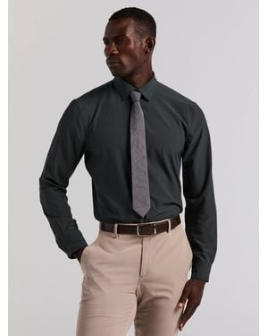 Perry Ellis Slim Fit Total Stretch Dress Shirt - Gray