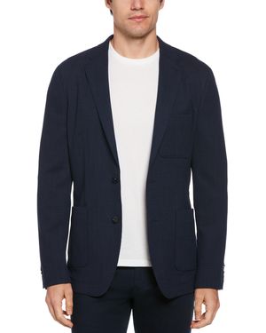 Perry Ellis Slim Fit Wool Blend Suit Jacket - Blue