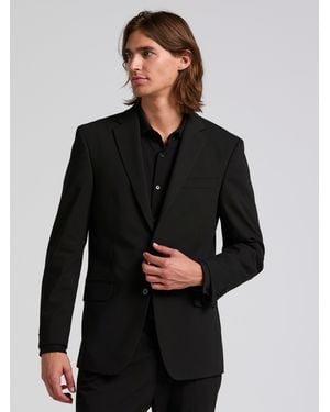 Perry Ellis Skinny Fit Gabardine Suit Jacket - Black