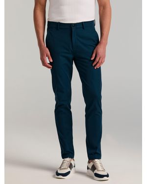 Perry Ellis Slim Tapered Hybrid Commuter Chino Pants - Blue