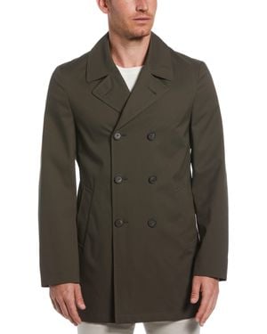 Perry Ellis Elias All Weather Nylon Pea Coat - Green