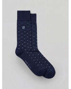 Perry Ellis Medallion Pattern Socks Pants - Blue