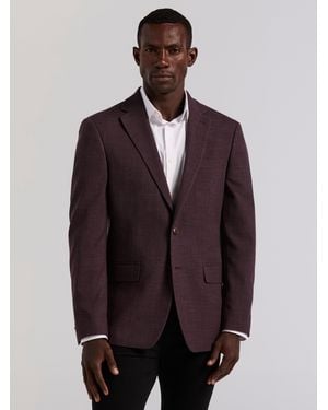 Perry Ellis Slim Textured Sportcoat - Purple