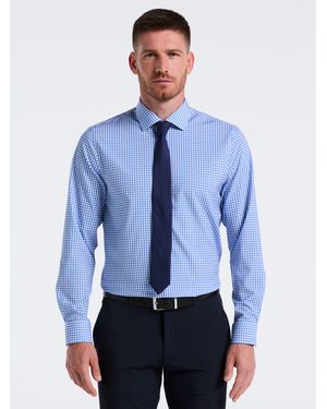 Perry Ellis Performance Tech Striped Print Dress Shirt in Blue for Men |  Lyst
