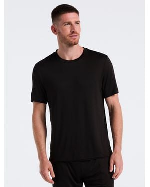 Perry Ellis Jersey Crew Neck Sleep Top - Black