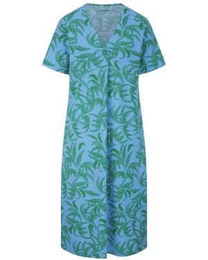Green Cotton Kleid Lotta - Blau